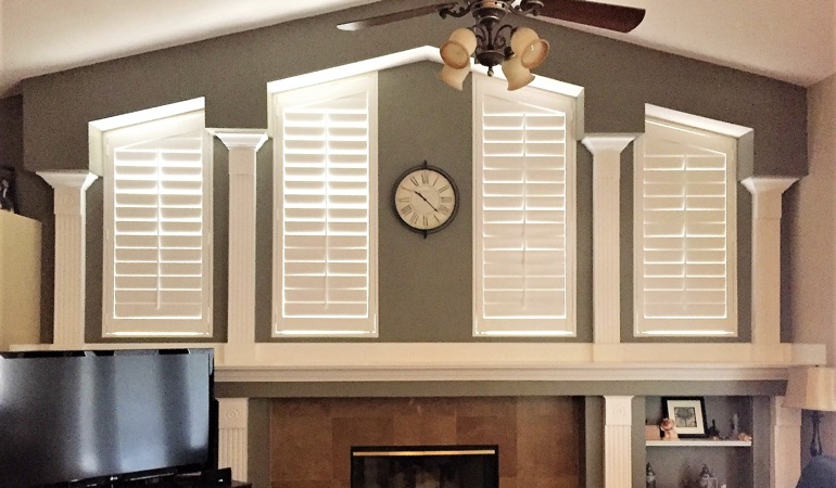 Polywood Shutters in Family Room in Southern California